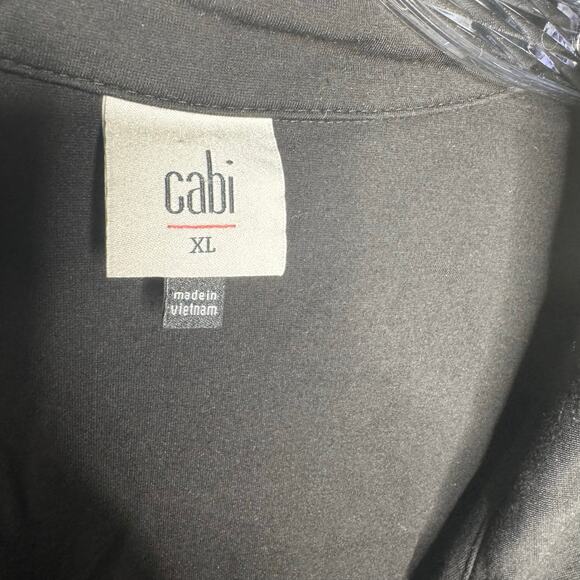 Cabi Black Button Front Cardigan Jacket Top Size XL Stretch Knit Pocket Style - Picture 3 of 7
